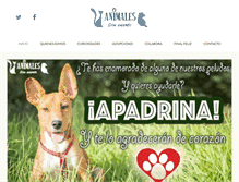 Tablet Screenshot of animalessinsuerte.org